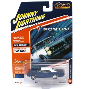 Manufacturer_Johnny Lightning Cars & Suvs<1/64 Johnny Lightning Classic Gold 2023 Release 1A - 1966 Pontiac GTO, Barrier Blue