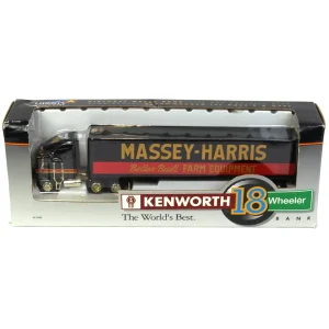 Manufacturer_SpecCast Airplanes & Banks | Box Trucks & Trailers<1/64 Kenworth Cabover Semi w/ Massey Harris Die-cast Box Trailer Bank