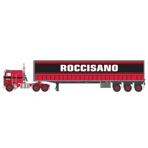 Manufacturer_DCP by First Gear Box Trucks & Trailers<1/64 Kenworth K100 COE Flattop w/ Tri-axle Trailer, Roccisano, DCP by First Gear