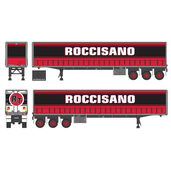 Manufacturer_DCP by First Gear Box Trucks & Trailers<1/64 Kenworth K100 COE Flattop w/ Tri-axle Trailer, Roccisano, DCP by First Gear