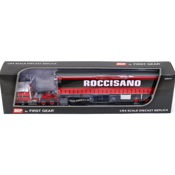 Manufacturer_DCP by First Gear Box Trucks & Trailers<1/64 Kenworth K100 COE Flattop w/ Tri-axle Trailer, Roccisano, DCP by First Gear
