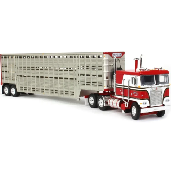 Manufacturer_DCP by First Gear Agricultural Trucks<1/64 Kenworth K100 COE Flattop w/ 45ft Vintage Wilson Livestock Trailer, Koppes Truck Line, DCP by First Gear