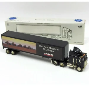 Manufacturer_SpecCast Airplanes & Banks | Box Trucks & Trailers<1/64 Kenworth K100E Cabover w/ CASE IH Magnum MX Series Logos