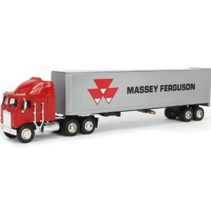 Manufacturer_SpecCast Airplanes & Banks | Box Trucks & Trailers<1/64 Kenworth K100E COE Semi with Massey Ferguson Box Trailer Bank