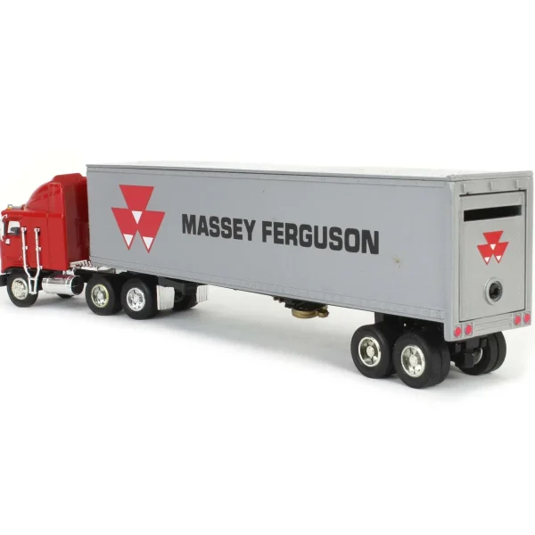 Manufacturer_SpecCast Airplanes & Banks | Box Trucks & Trailers<1/64 Kenworth K100E COE Semi with Massey Ferguson Box Trailer Bank