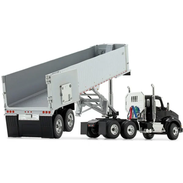 Manufacturer_First Gear, Inc. Dump Trucks<1/50 Kenworth T880, Black and Chrome, with East Genesis End Dump Trailer by First Gear