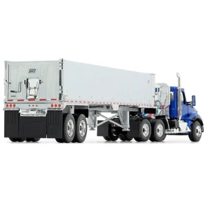 Manufacturer_First Gear, Inc. Dump Trucks<1/50 Kenworth T880, Blue, with East Genesis End Dump Trailer by First Gear