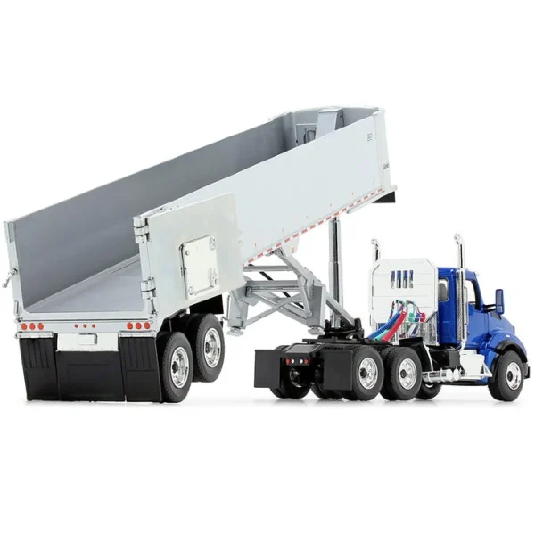 Manufacturer_First Gear, Inc. Dump Trucks<1/50 Kenworth T880, Blue, with East Genesis End Dump Trailer by First Gear