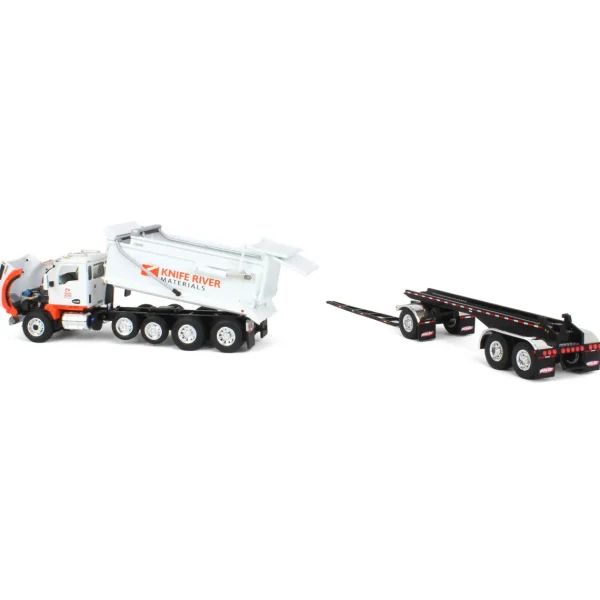 Manufacturer_DCP by First Gear Dump Trucks<1/64 Kenworth T880 Dump w/ Dolly & Rogue Tandem Dump Trailer, Knife River, 2021 Natl Toy Truck 'N Construction