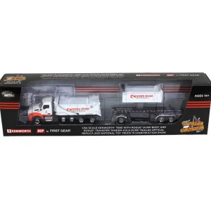 Manufacturer_DCP by First Gear Dump Trucks<1/64 Kenworth T880 Dump w/ Dolly & Rogue Tandem Dump Trailer, Knife River, 2021 Natl Toy Truck 'N Construction