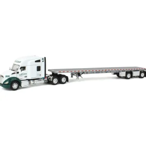 Manufacturer_DCP by First Gear Lowboys & Flatbeds<1/64 Kenworth T680 with Spread-Axle Flatbed Trailer, Evergreen Industries, DCP by First Gear