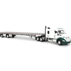 Manufacturer_DCP by First Gear Lowboys & Flatbeds<1/64 Kenworth T680 with Spread-Axle Flatbed Trailer, Evergreen Industries, DCP by First Gear