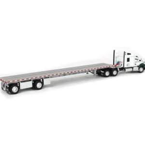 Manufacturer_DCP by First Gear Lowboys & Flatbeds<1/64 Kenworth T680 with Spread-Axle Flatbed Trailer, Evergreen Industries, DCP by First Gear