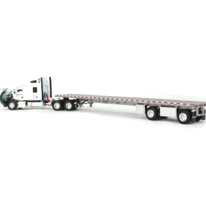 Manufacturer_DCP by First Gear Lowboys & Flatbeds<1/64 Kenworth T680 with Spread-Axle Flatbed Trailer, Evergreen Industries, DCP by First Gear