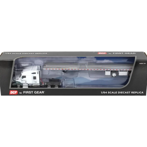 Manufacturer_DCP by First Gear Lowboys & Flatbeds<1/64 Kenworth T680 with Spread-Axle Flatbed Trailer, Evergreen Industries, DCP by First Gear
