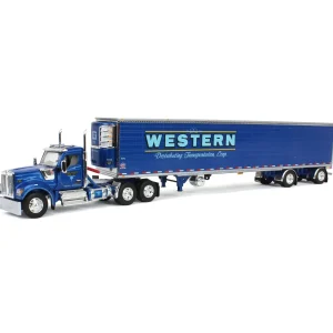Manufacturer_DCP by First Gear Box Trucks & Trailers<1/64 Kenworth W990 Day Cab with 53ft Utility Reefer Trailer, Western Distributing, DCP by First Gear