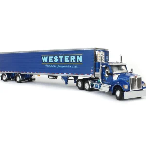 Manufacturer_DCP by First Gear Box Trucks & Trailers<1/64 Kenworth W990 Day Cab with 53ft Utility Reefer Trailer, Western Distributing, DCP by First Gear