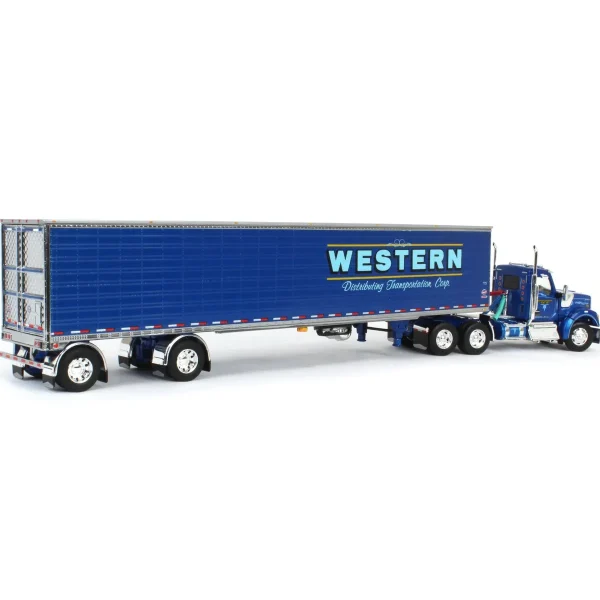 Manufacturer_DCP by First Gear Box Trucks & Trailers<1/64 Kenworth W990 Day Cab with 53ft Utility Reefer Trailer, Western Distributing, DCP by First Gear