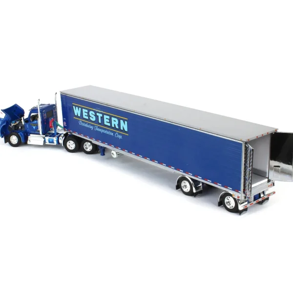 Manufacturer_DCP by First Gear Box Trucks & Trailers<1/64 Kenworth W990 Day Cab with 53ft Utility Reefer Trailer, Western Distributing, DCP by First Gear