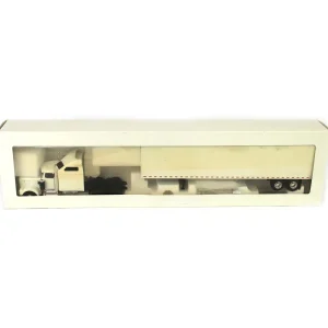 Outback Toys Box Trucks & Trailers<1/43 Kenworth W900 White Sleeper with Wabash White Trailer