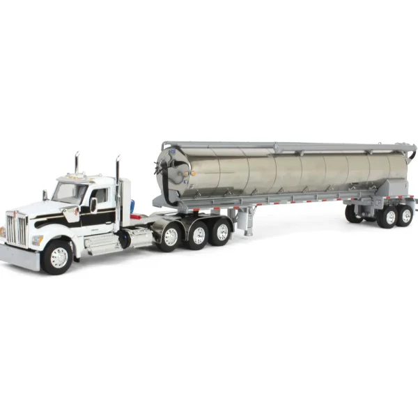 Manufacturer_DCP by First Gear Tanker Trucks<1/64 Kenworth W990 with Walinga Tandem Feed Trailer, White/Black, DCP by First Gear