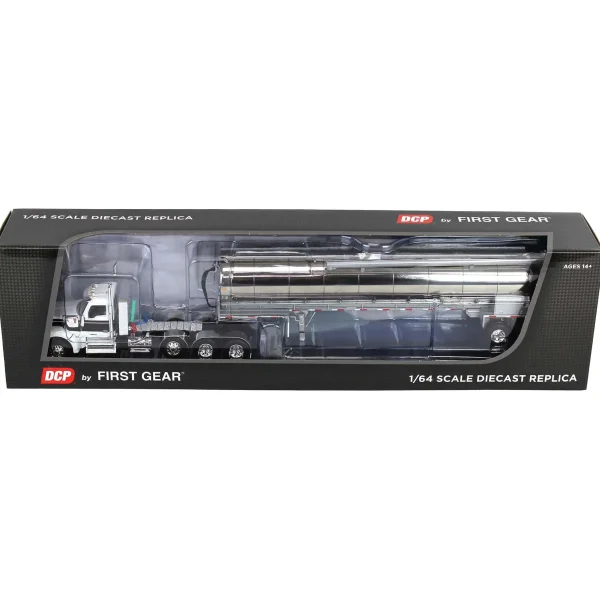 Manufacturer_DCP by First Gear Tanker Trucks<1/64 Kenworth W990 with Walinga Tandem Feed Trailer, White/Black, DCP by First Gear