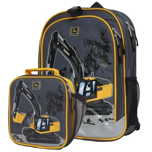 Outback Toys Backpacks & Bags<Kids Ombre Blue John Deere Excavator Backpack & Lunchbox