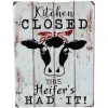 Outback Toys Farm Art & DéCor<Kitchen Closed Vertical Embossed 12" x 16" Metal Sign