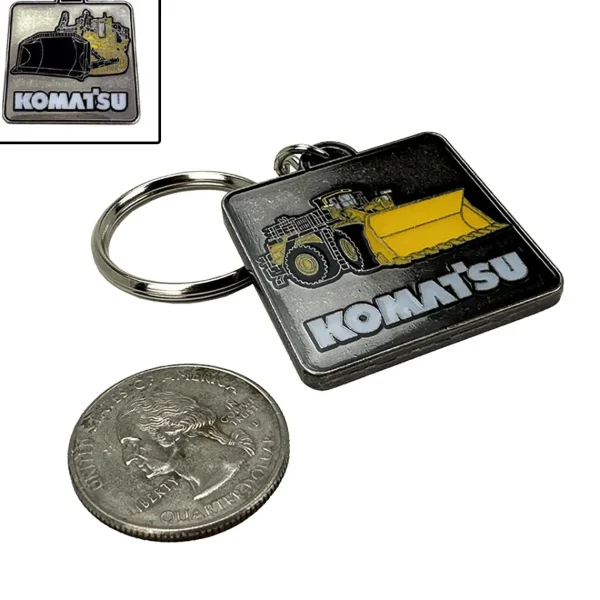 Manufacturer_DCP by First Gear Tools & Auto<Komatsu Two-Sided Keychain Featuring Dozer & Wheel Loader
