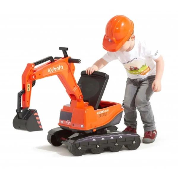 Manufacturer_Falk Agco, Massey & More | Trikes & Other Pedals<Kubota KX080-4 Ride On Excavator with Helmet and Opening Seat