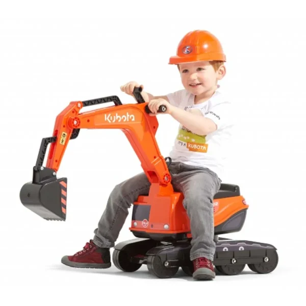 Manufacturer_Falk Agco, Massey & More | Trikes & Other Pedals<Kubota KX080-4 Ride On Excavator with Helmet and Opening Seat