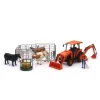 Manufacturer_New Ray Toys Inc. Wooden Barns & Large Accessories<1/18 Kubota Tractor with Figure, Animals & Fence by New Ray