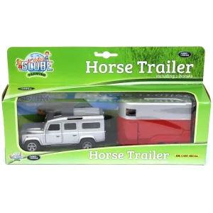 Manufacturer_Universal Hobbies Wooden Barns & Large Accessories<1/32 Land Rover Defender with Horse Trailer and 2 Horses