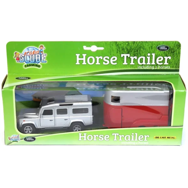 Manufacturer_Universal Hobbies Wooden Barns & Large Accessories<1/32 Land Rover Defender with Horse Trailer and 2 Horses