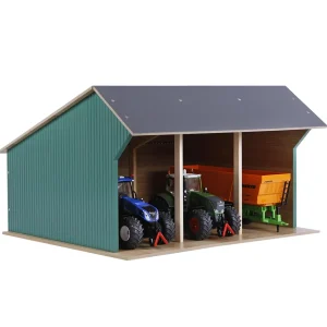 Manufacturer_Universal Hobbies Wooden Barns & Large Accessories<1/32 Large Farm Machinery 3 Bay Shed with High Roof