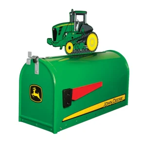 Outback Toys Farm Art & DéCor | Outdoor<Large Steel John Deere Mailbox with John Deere 9000T Series Tractor Topper