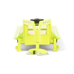 Manufacturer_Greenlight Collectibles Lowboys & Flatbeds<1/64 Lime Green Gooseneck Trailer with Red & White Conspicuity Stripes, Hobby Exclusive