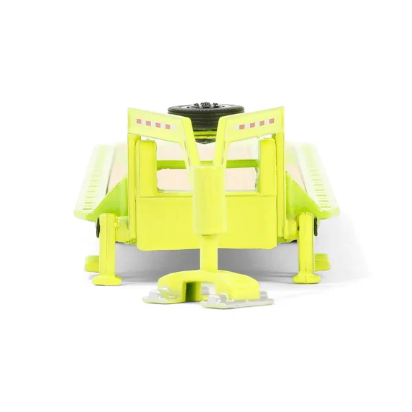 Manufacturer_Greenlight Collectibles Lowboys & Flatbeds<1/64 Lime Green Gooseneck Trailer with Red & White Conspicuity Stripes, Hobby Exclusive