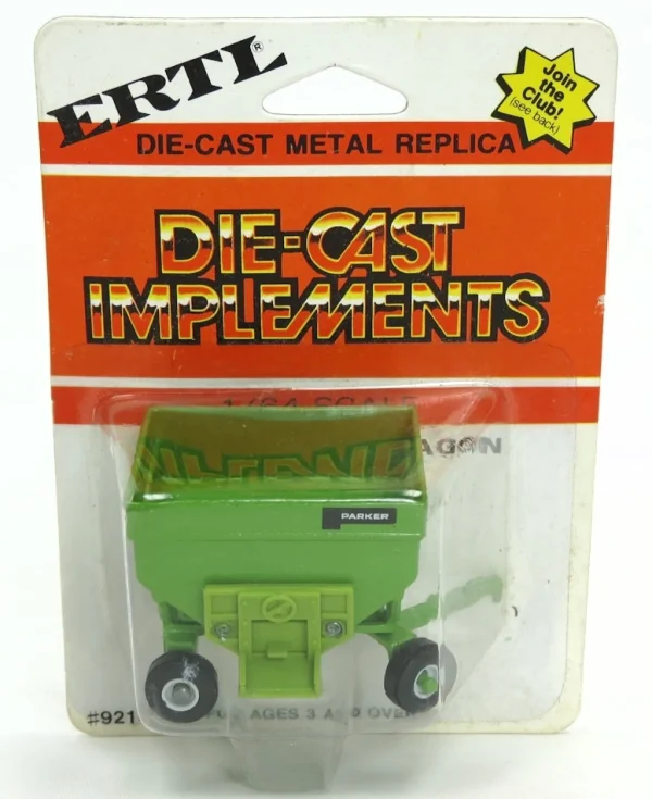 Manufacturer_ERTL Implements<1/64 Lime Green Parker Gravity Wagon by ERTL