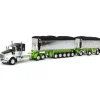 Manufacturer_DCP by First Gear Dump Trucks<1/64 Lime/Chrome Kenworth T800 w/ Chrome East Genesis II End Dump Trailers, DCP by First Gear