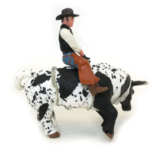 Manufacturer_Little Buster Toys Little Buster Toys<1/16 Little Buster Toys Black & White Bucking Bull w/ Rider