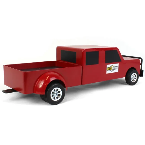 Manufacturer_Little Buster Toys Pickup Trucks<1/16 Little Buster Toys Red 4-Door Dually Pickup Truck