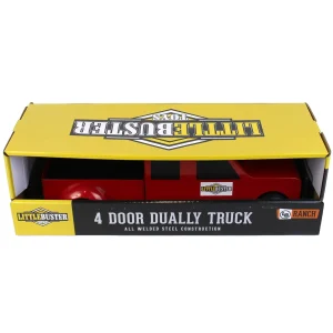 Manufacturer_Little Buster Toys Pickup Trucks<1/16 Little Buster Toys Red 4-Door Dually Pickup Truck