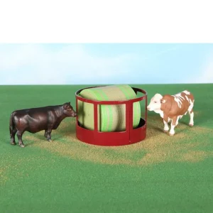 Manufacturer_Little Buster Toys Little Buster Toys<1/16 Little Buster Toys Red Round Bale Hay Feeder
