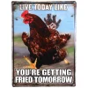 Outback Toys Farm Art & DéCor<Live Today Vertical Embossed 12" x 16" Metal Sign