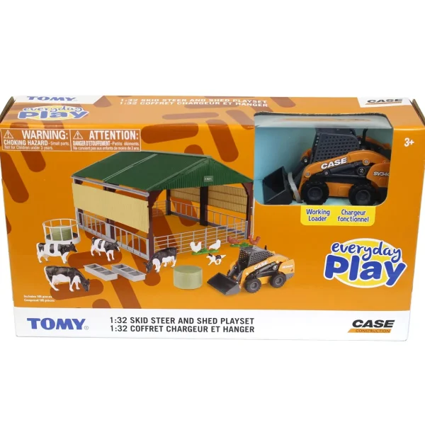 Manufacturer_ERTL Loaders<1/32 Livestock Building Playset w/ CASE Skid Steer, Livestock & Shed by ERTL