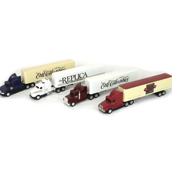 Manufacturer_ERTL Box Trucks & Trailers<Lot of (4) 1/64 Tractors with Associated Trailers