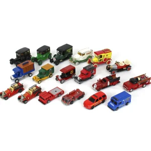 Outback Toys Emergency Vehicles<Lot of (18) Emergency Delivery and Passenger Vehicles of Various Scales