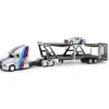 Manufacturer_Maisto Cars & Suvs<1/64 Mack Anthem Car Carrier with 1988 BMW 3 Series M3, Silver, Maisto