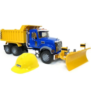 Outback Toys Dump Trucks<1/16 Mack Granite Dump Truck with Snow Plow & Hard Hat by Bruder